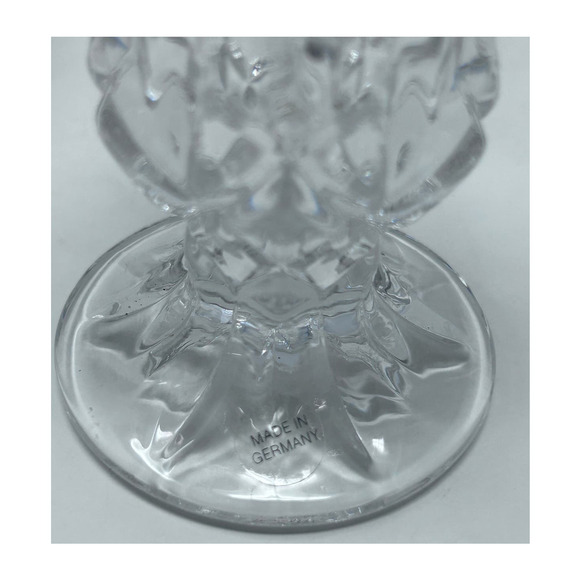 Clear‎ Cut Crystal Candleholders Made in Germany Set of 2   3" Tall x 2" Wide - Picture 6 of 6